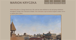 Desktop Screenshot of marionkryczka.com